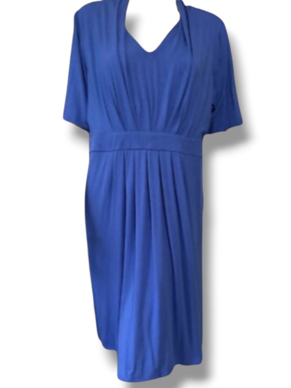 Chico’s Women’s Blue Pearl Stretch Short Sleeve Casual Dress